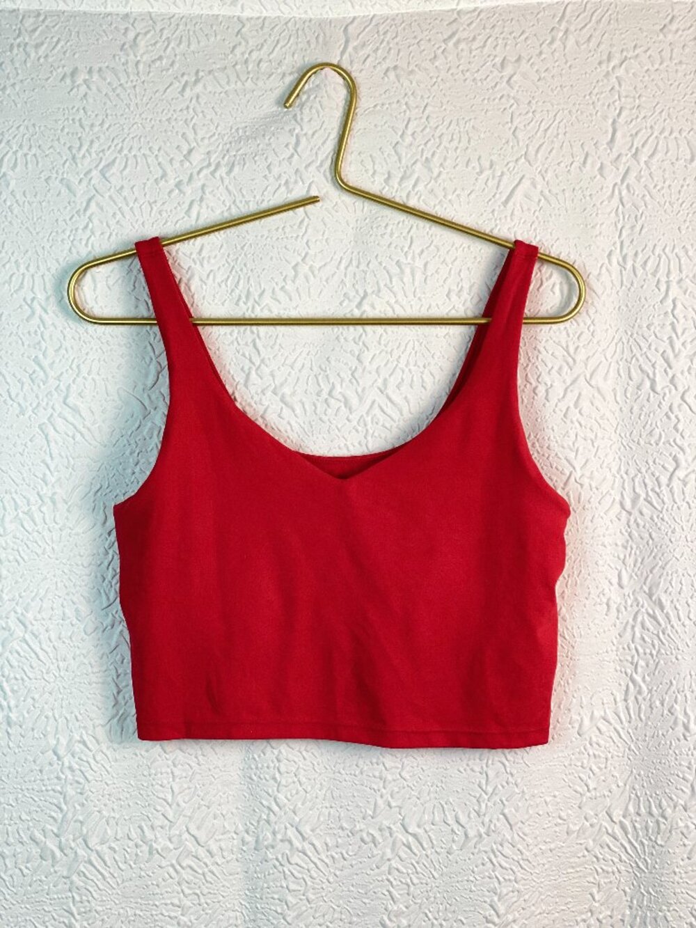 OFFLINE by Aerie Real Me Red Longline Crop Bra Tank L/G